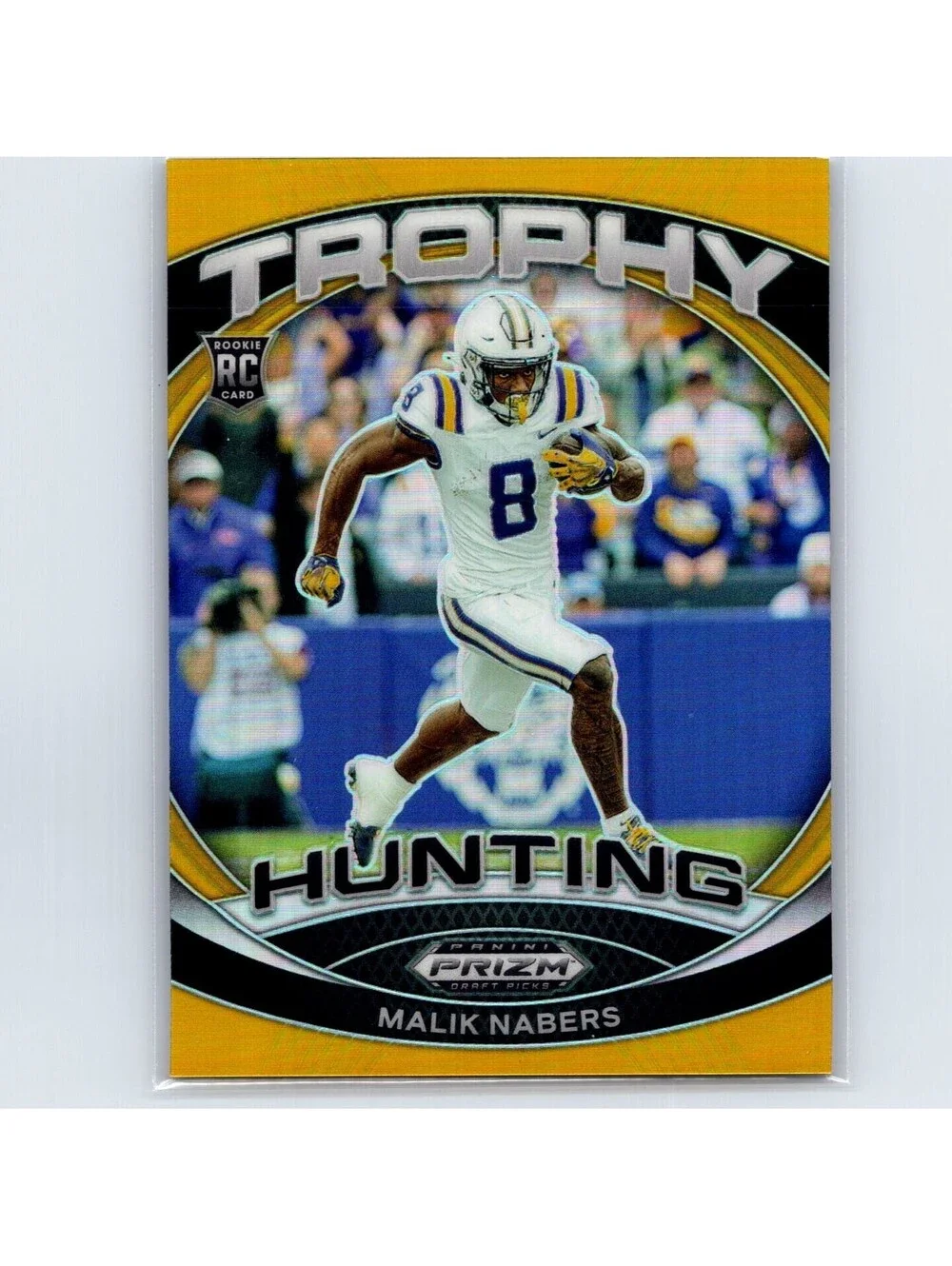 2024 Panini Prizm Draft Picks Trophy Hunting Malik Nabers Th-Mns (RC) Gold 8/10